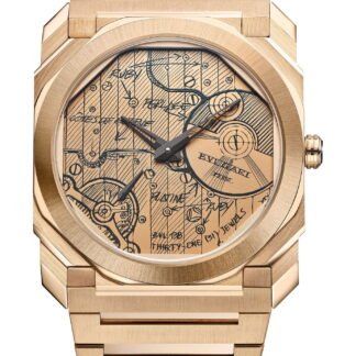 Bvlgari Octo Finissimo Chronograph Gmt Bvl 318 Sketch Artistic Dial, Gold