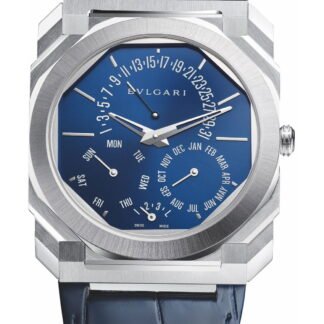 Bvlgari Octo Finissimo Perpetual Calendar Platinum Blue
