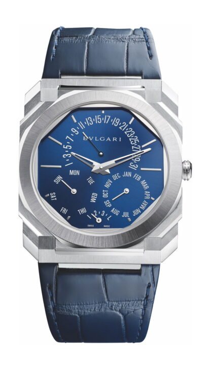 Bvlgari Octo Finissimo Perpetual Calendar Platinum Blue