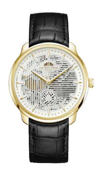 Carl Suchy & Söhne Waltz N°1 – Skeleton Gold, White Dial White