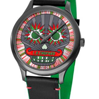 Chopard L.U.C Skull One Calavera Pop Art Artistic Dial, Gray, Red