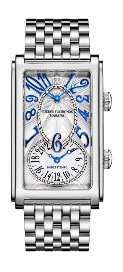 Cuervo Y Sobrinos Prominente Icónico Doble Tiempo Silver