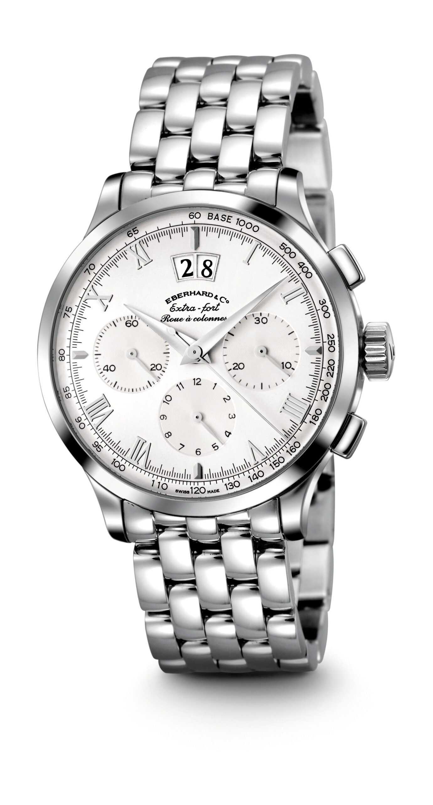Eberhard & Co Extra-Fort Roue À Colonnes Grande Date Silver