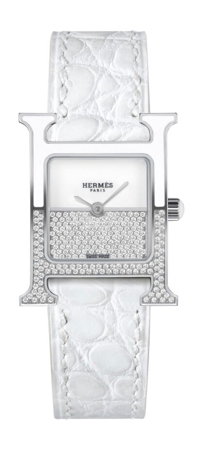 Hermès Heure H Double Jeu White