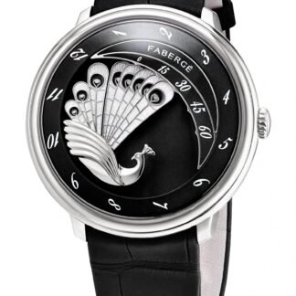 Fabergé Lady Compliquée Peacock White Gold Black Artistic Dial, Black