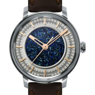 Lundis Bleus Métiers D’Art Ref.1120-Ma “Random Abstract Mosaic – Silver” Blue, White