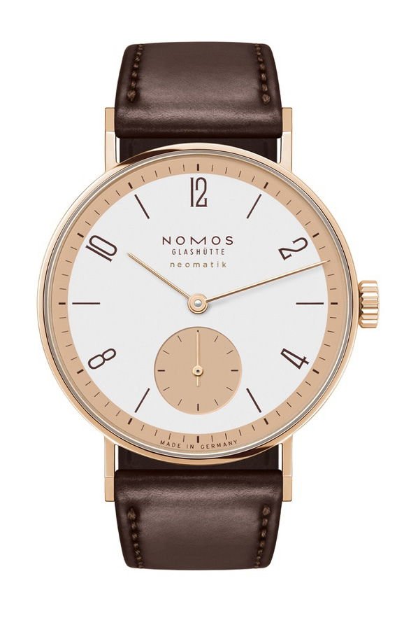Nomos Glashütte Tangente Rose Gold Neomatik – 175 Years Watchmaking Glashütte Beige, White