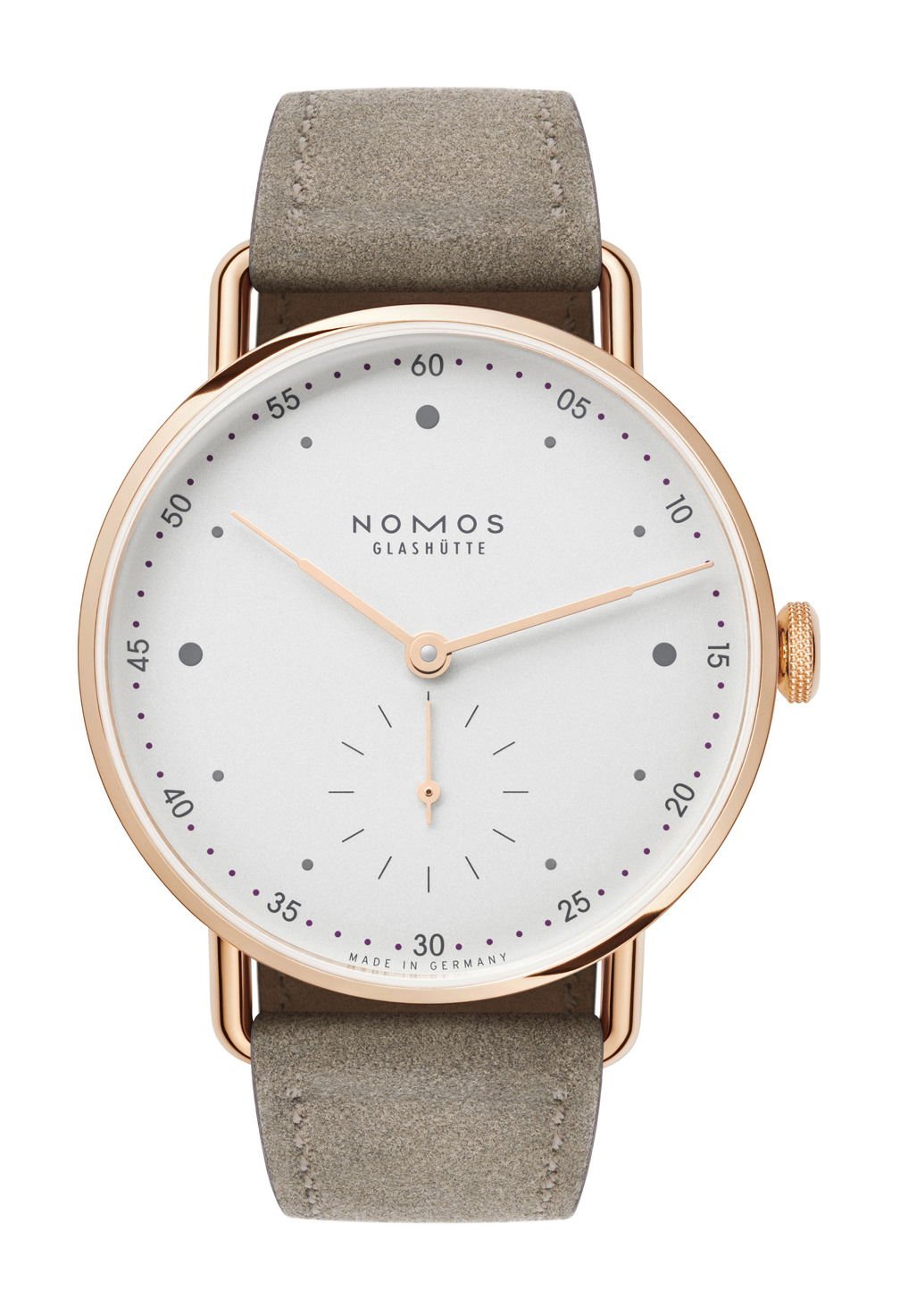 Nomos Glashütte Metro Rose Gold 33 White