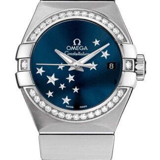 Omega Constellationco-Axial Chronometer 27 Mmorbis Constellation Series Star Watch Blue