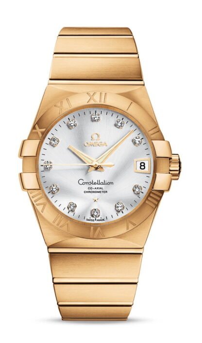 Omega Constellationco-Axial Chronometer 38 Mm Silver