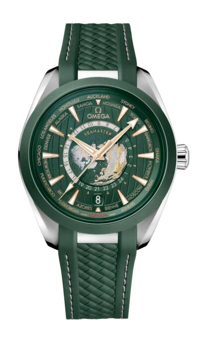 Omega Seamasteraqua Terra 150Mco-Axial Master Chronometer Gmt Worldtimer Artistic Dial, Green