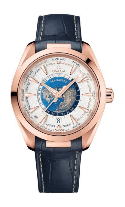 Omega Seamasteraqua Terra 150Mco-Axial Master Chronometer Gmt Worldtimer 43 Mmworldtimer Silver