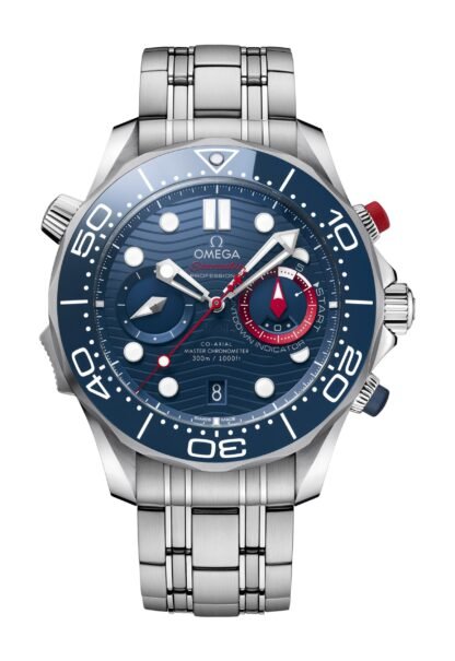 Omega Seamasterdiver 300Mco‑Axial Master Chronometer Chronograph 44 Mmamerica'S Cup Blue
