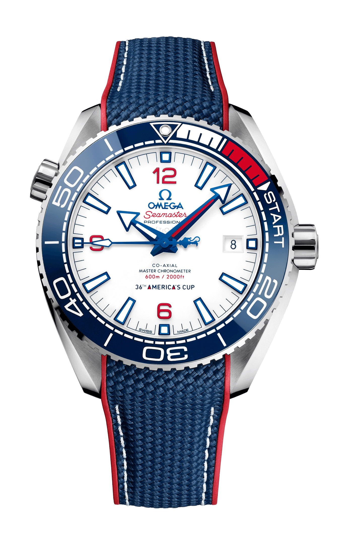 Omega Seamasterplanet Ocean 600Mco-Axial Master Chronometer 43.5 Mmamerica'S Cup White