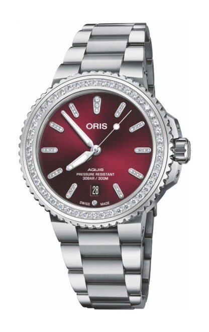 Oris Aquis Date Diamonds Red