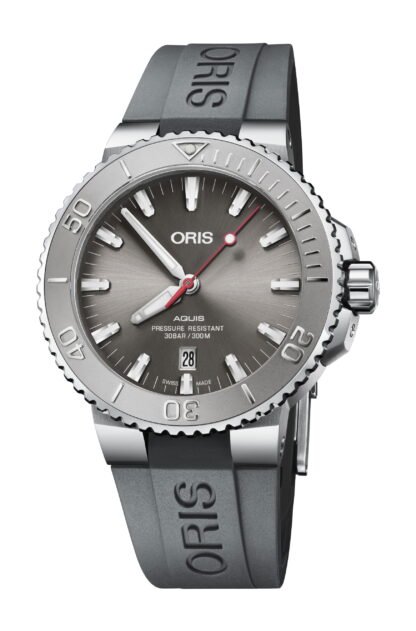 Oris Aquis Date Relief Gray