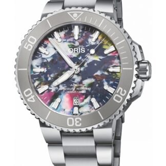 Oris Aquis Date Upcycle Artistic Dial, Blue