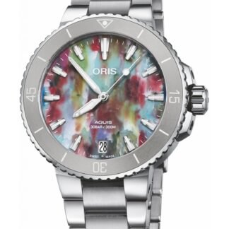 Oris Aquis Date Upcycle Artistic Dial, Blue