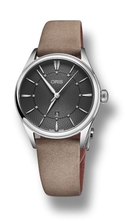 Oris Artelier Date Diamonds Gray