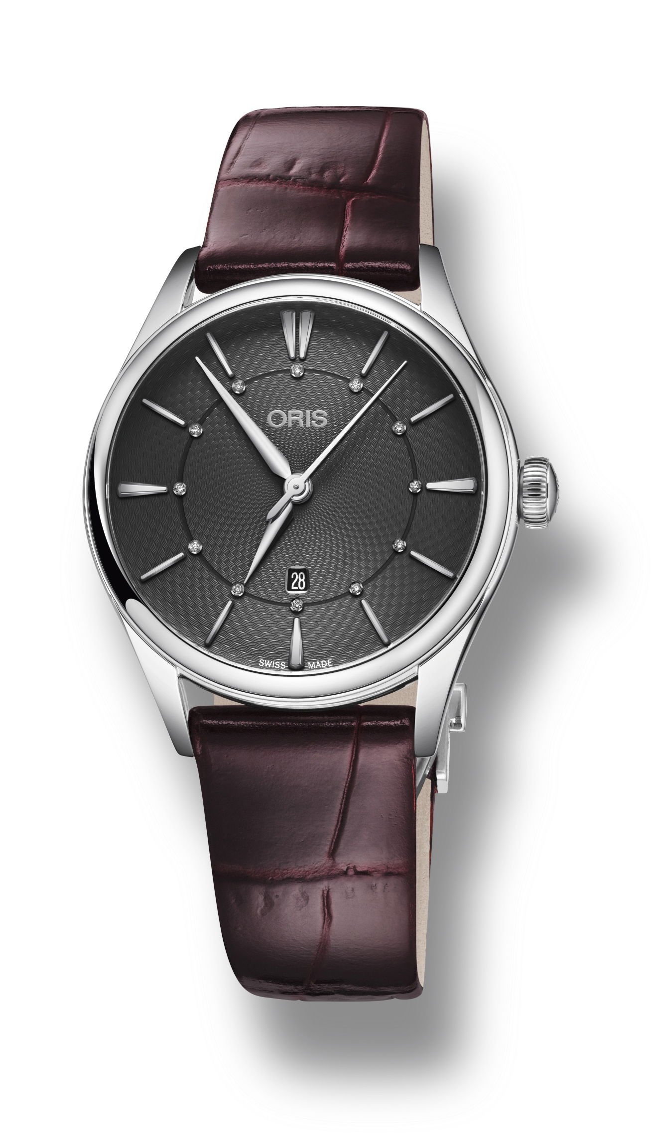 Oris Artelier Date Diamonds Gray