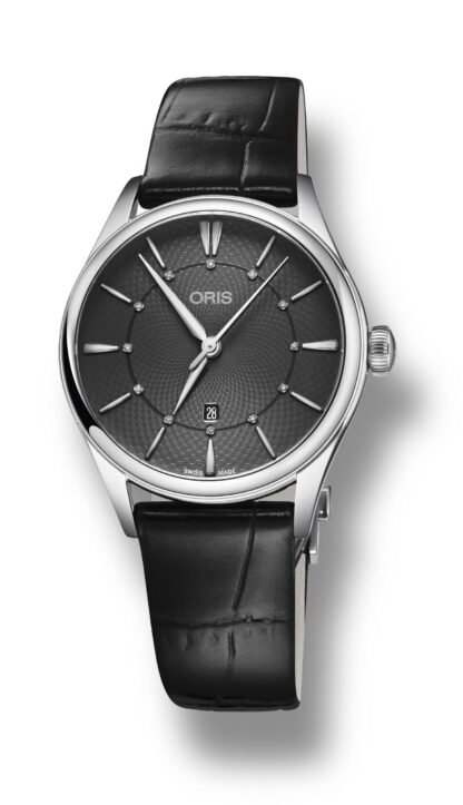 Oris Artelier Date Diamonds Gray