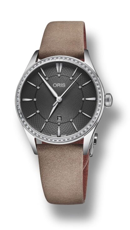 Oris Artelier Date Diamonds Gray