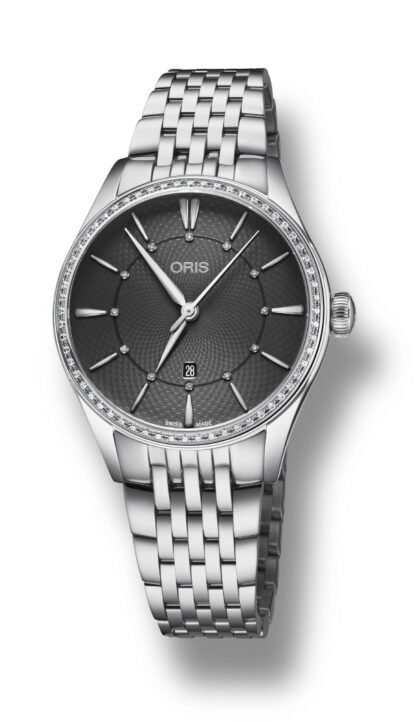 Oris Artelier Date Diamonds Gray