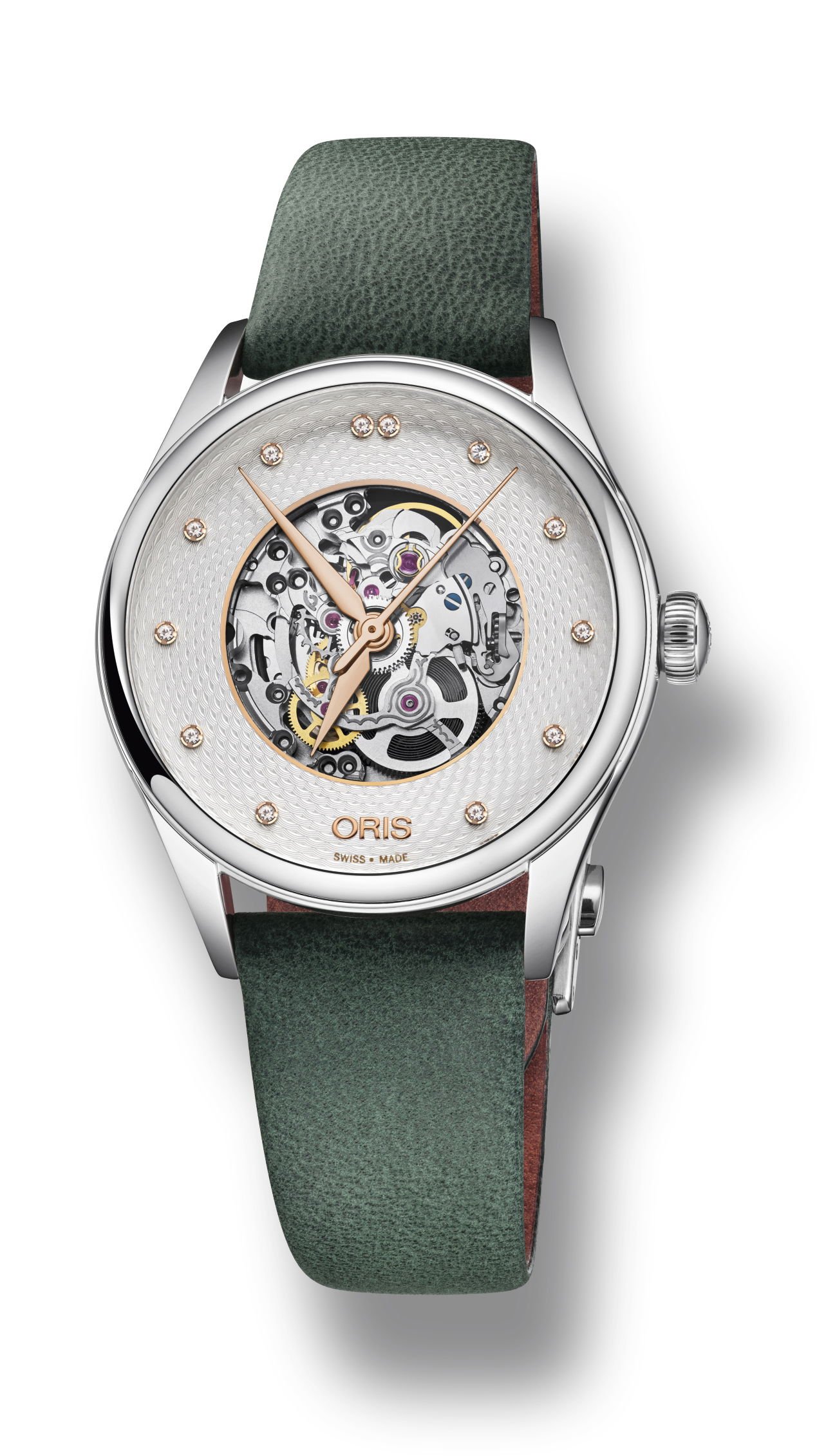 Oris Artelier Skeleton Diamonds Silver