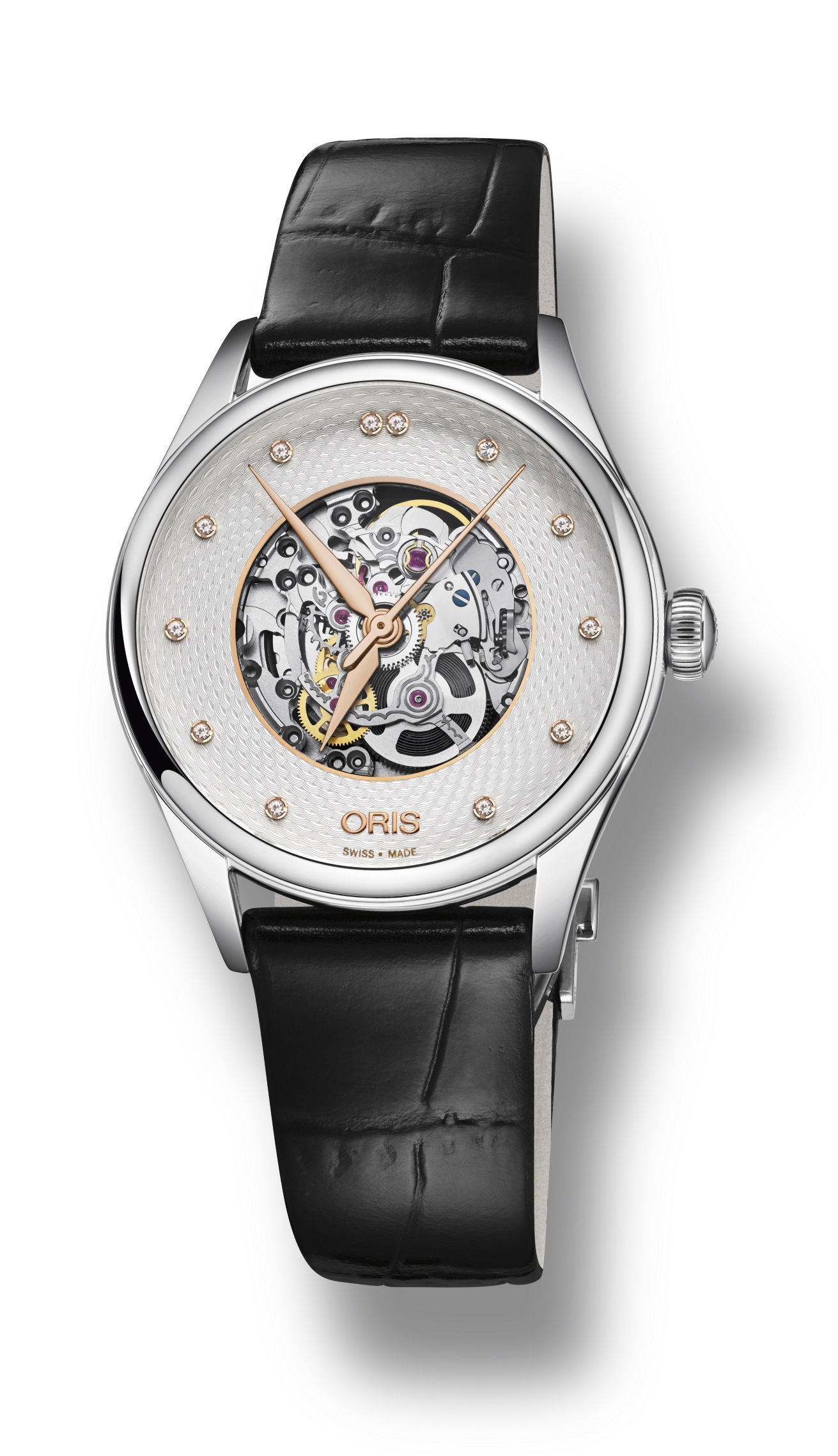 Oris Artelier Skeleton Diamonds Silver