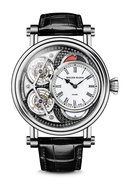 Speake-Marin Black Magister Vertical Double Tourbillon Black, Silver