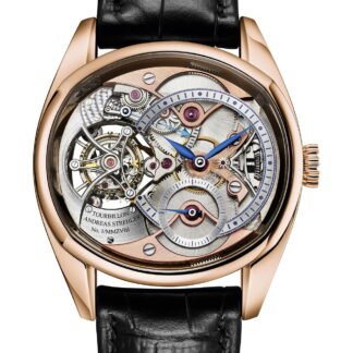 Andreas Strehler Trans-Axial Remontoir Tourbillon 18K Red Gold Silver