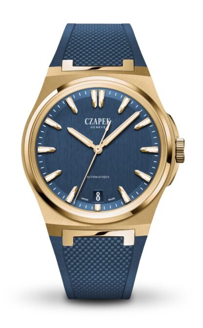 Czapek Antarctique Mount Erebus Deep Blue Yellow Gold Blue
