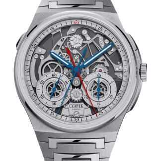 Czapek Antarctique Rattrapante Silver Grey Gray