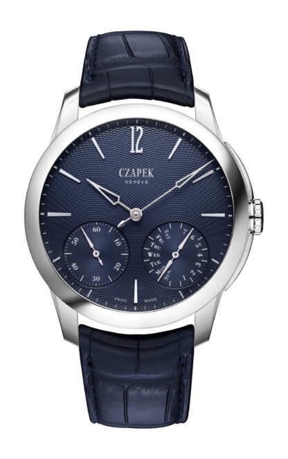Czapek Quai Des Bergues Guilloché Richochet – Aqua Blue Blue