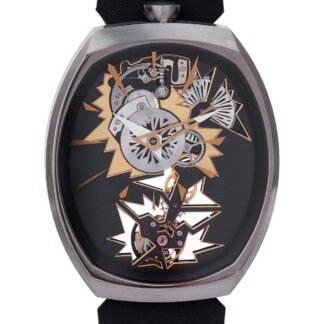 Fiona Krüger Mechanical Entropy (Black & Gold Movement) Artistic Dial, Black