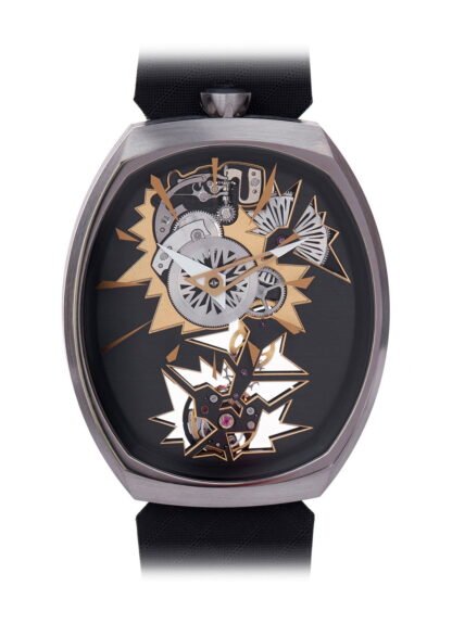 Fiona Krüger Mechanical Entropy (Black & Gold Movement) Artistic Dial, Black