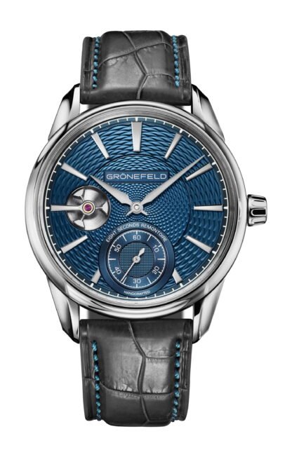 Grönefeld 1941 Remontoire Bespoke Fish Scale Guilloche St Blue