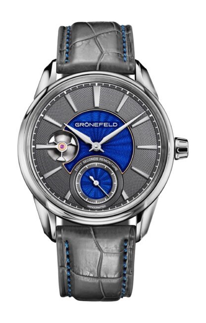 Grönefeld 1941 Remontoire Bespoke Guilloche And Enamel St Blue, Gray