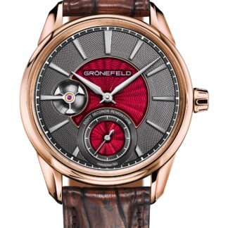 Grönefeld 1941 Remontoire Bespoke Guilloche & Enamel Rg Gray, Red
