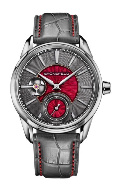 Grönefeld 1941 Remontoire Bespoke Guilloche & Enamel St Gray, Red
