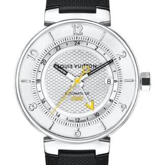 Louis Vuitton Tambour Moon Gmt Silver Silver