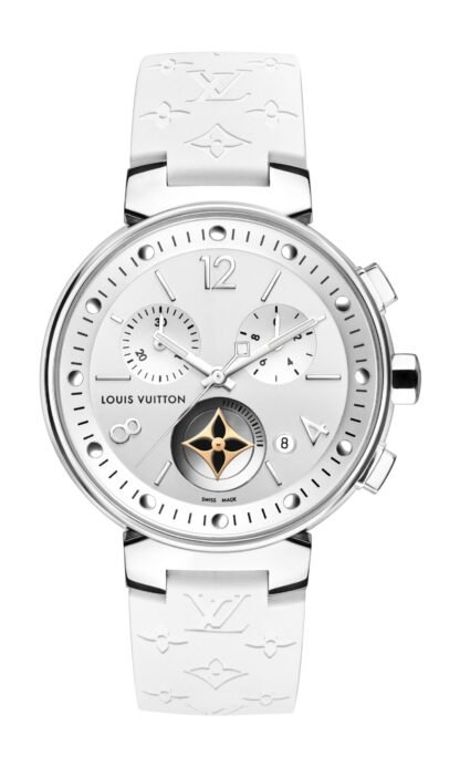 Louis Vuitton Tambour Moon Star Chronograph White White