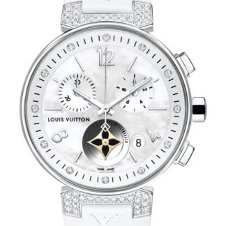 Louis Vuitton Tambour Moon Star Chronograph White White