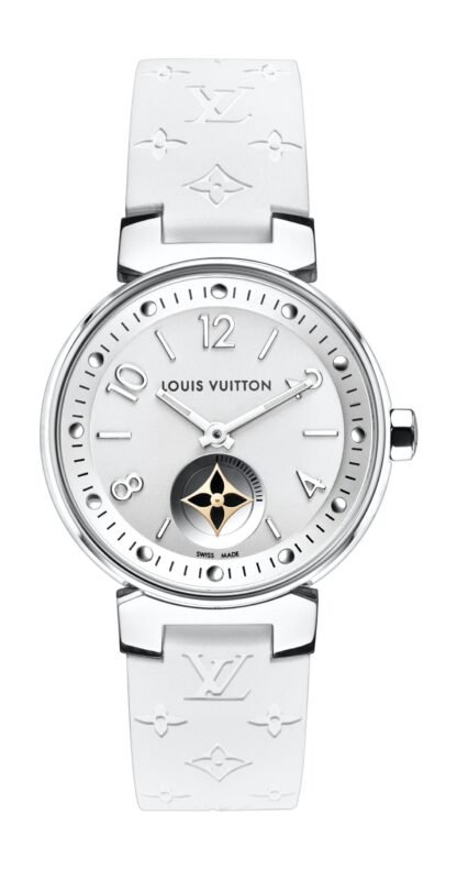 Louis Vuitton Tambour Moon Star Petite Seconde Blanche White