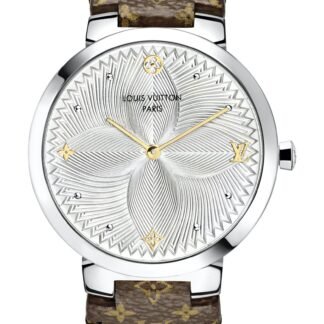 Louis Vuitton Tambour Slim Metallic Flower Silver