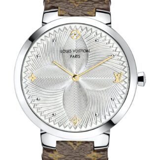 Louis Vuitton Tambour Slim Metallic Flower Silver