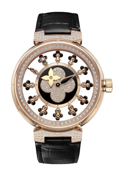Louis Vuitton Tambour Spin Time Air Vivienne, Black Black
