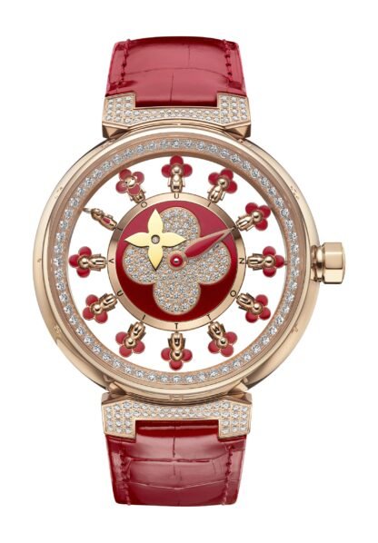 Louis Vuitton Tambour Spin Time Air Vivienne, Red Red
