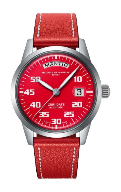 Maurice De Mauriac Automatic Date “Züri Date” Red Red