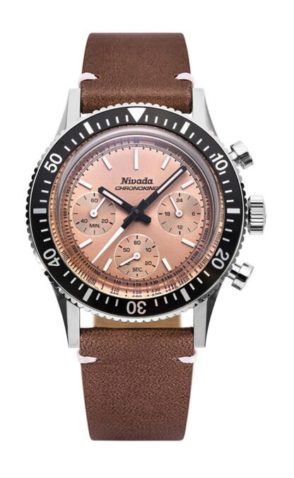 Nivada Grenchen Chronoking Mecaquartz Salmon Salmon